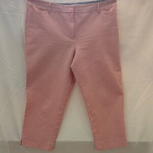 Talbots Striped Pink Crop Pants